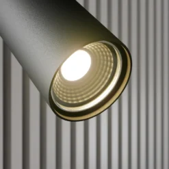 Foco de pared Leda 1, 1 luz, negro