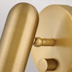 Foco de pared LED Dax con atenuador, latón