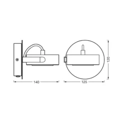 Foco de pared LED VENUS de OSRAM, blanco, 1 luz, metal, 3000 K