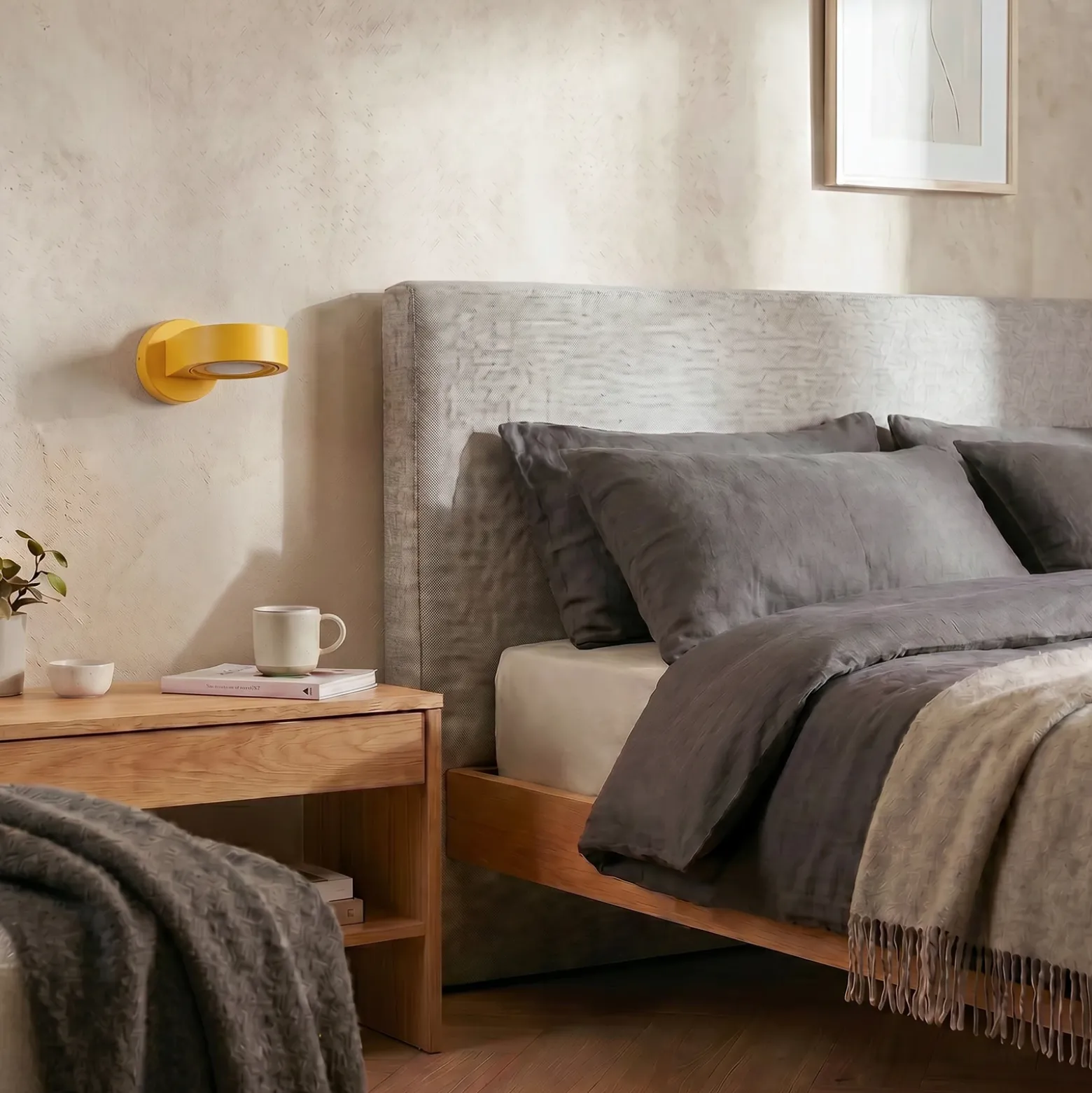 Foco de pared Lili, amarillo, Ø 14 cm, GX53