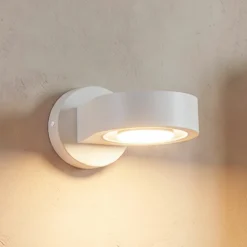 Foco de pared Lili, color crema, Ø 14 cm, GX53