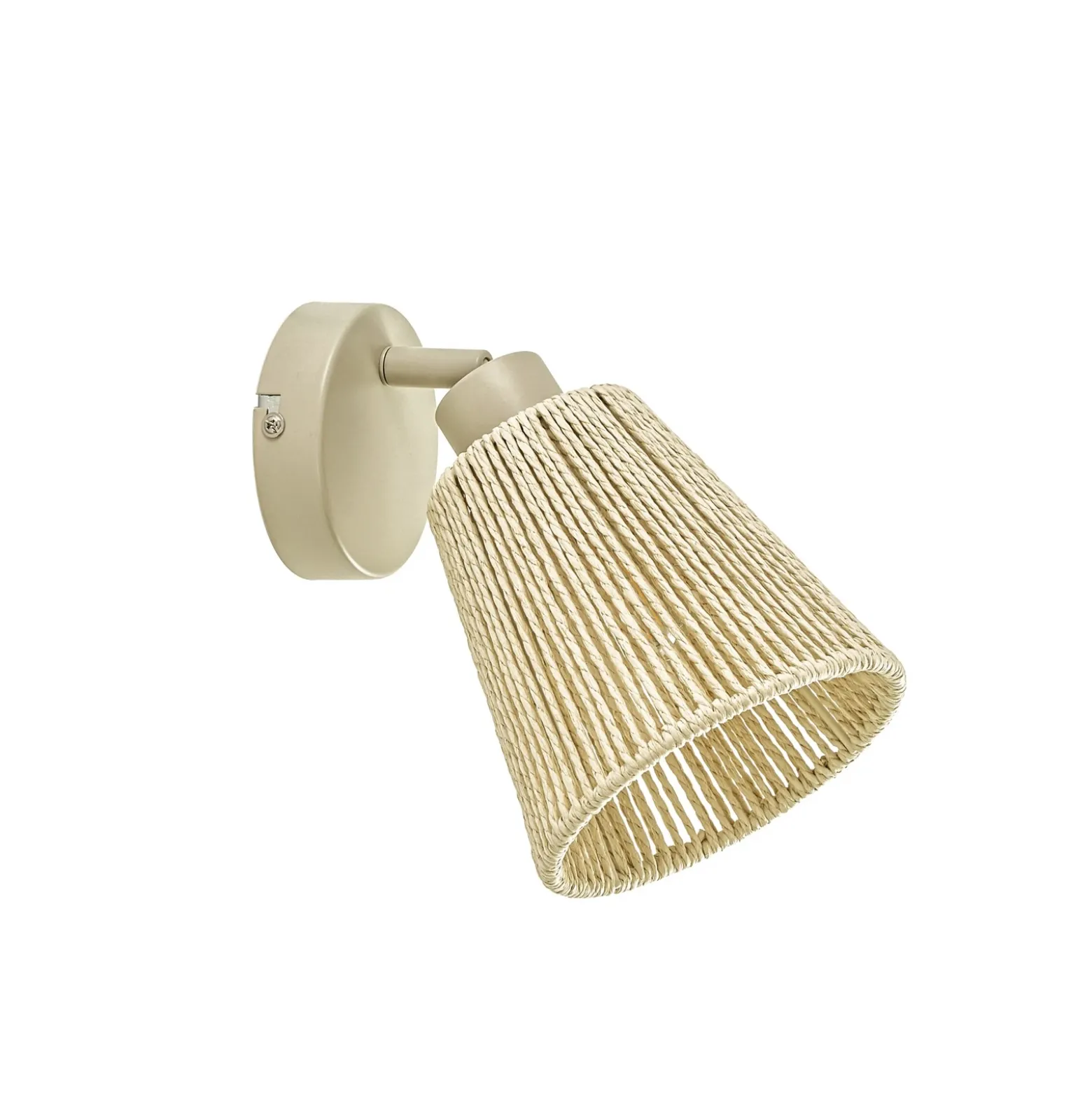 Foco de pared Lindby Anuva, color beige, de papel, 1 luz, E14