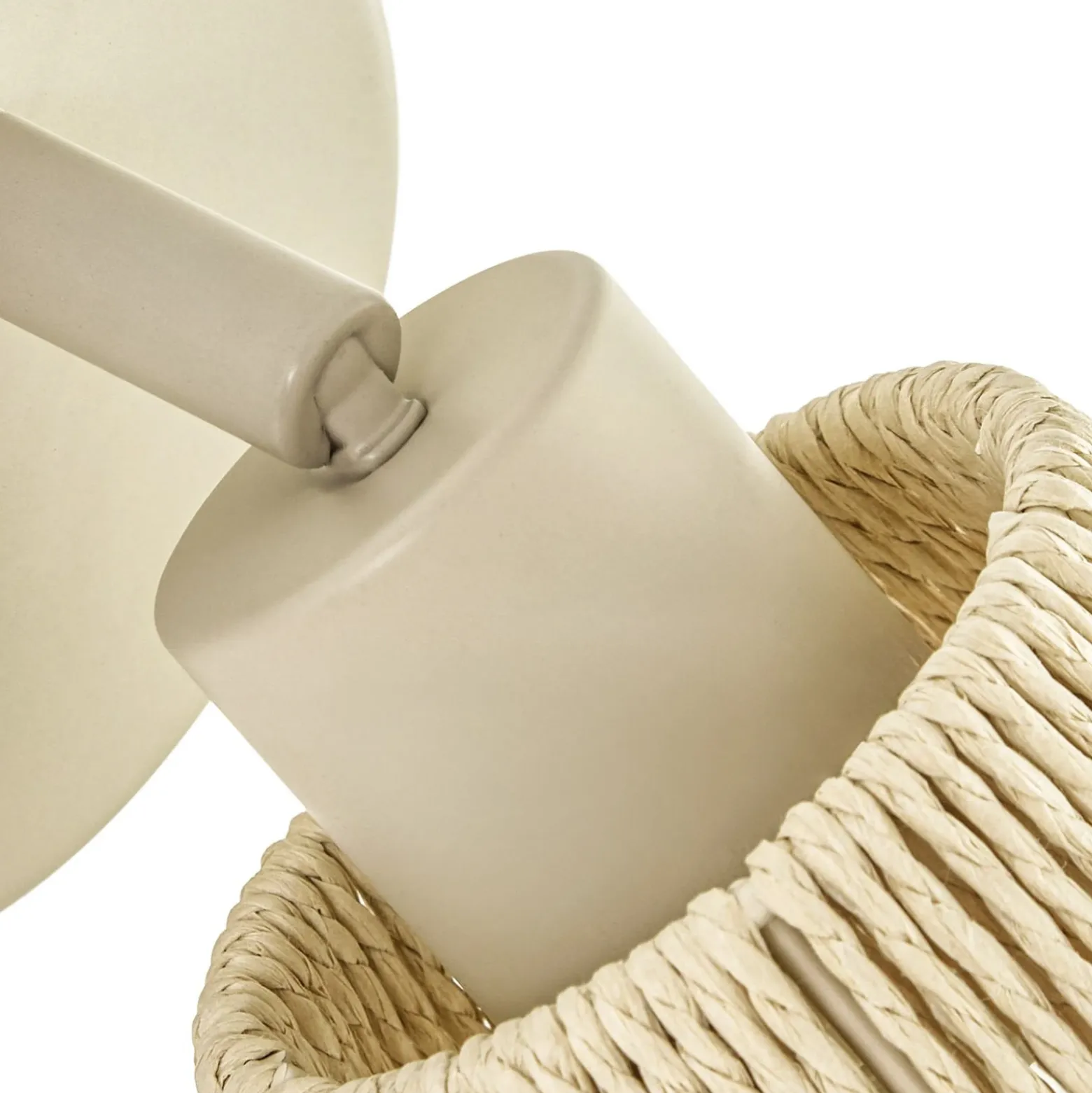 Foco de pared Lindby Anuva, color beige, de papel, 1 luz, E14