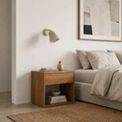 Foco de pared Lindby Anuva, color beige, de papel, 1 luz, E14