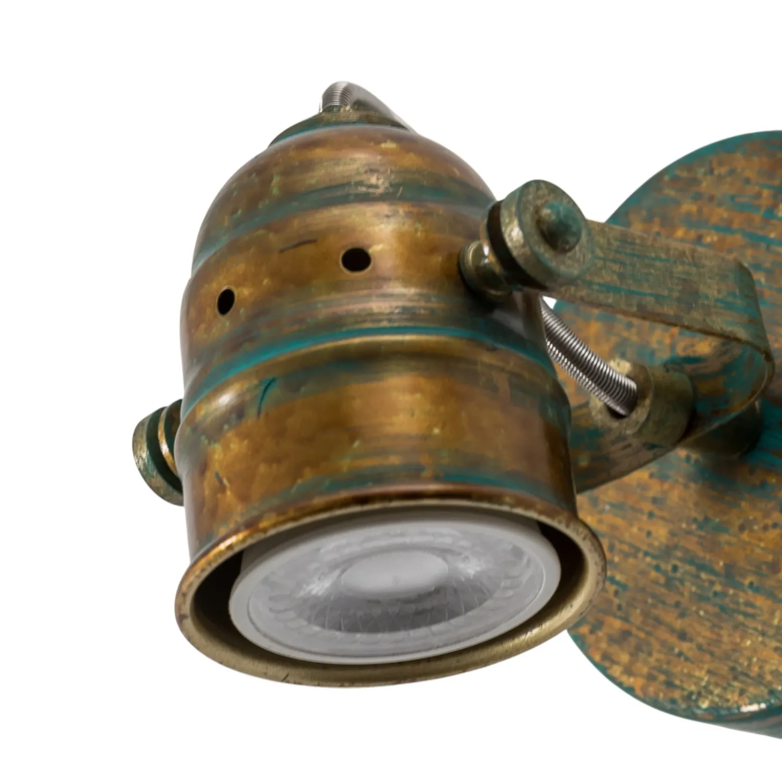 Foco de pared Lindby Leonor, verde, metal, 1 luz, 9,5 cm