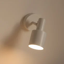Foco de pared Lindby Ovelia, beige, metal, E27