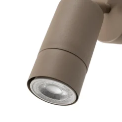 Foco de pared Link, beige, ancho 8 cm, acero