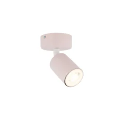 Foco de pared Livia, rosa, 13 cm, metal, regulable, GU10