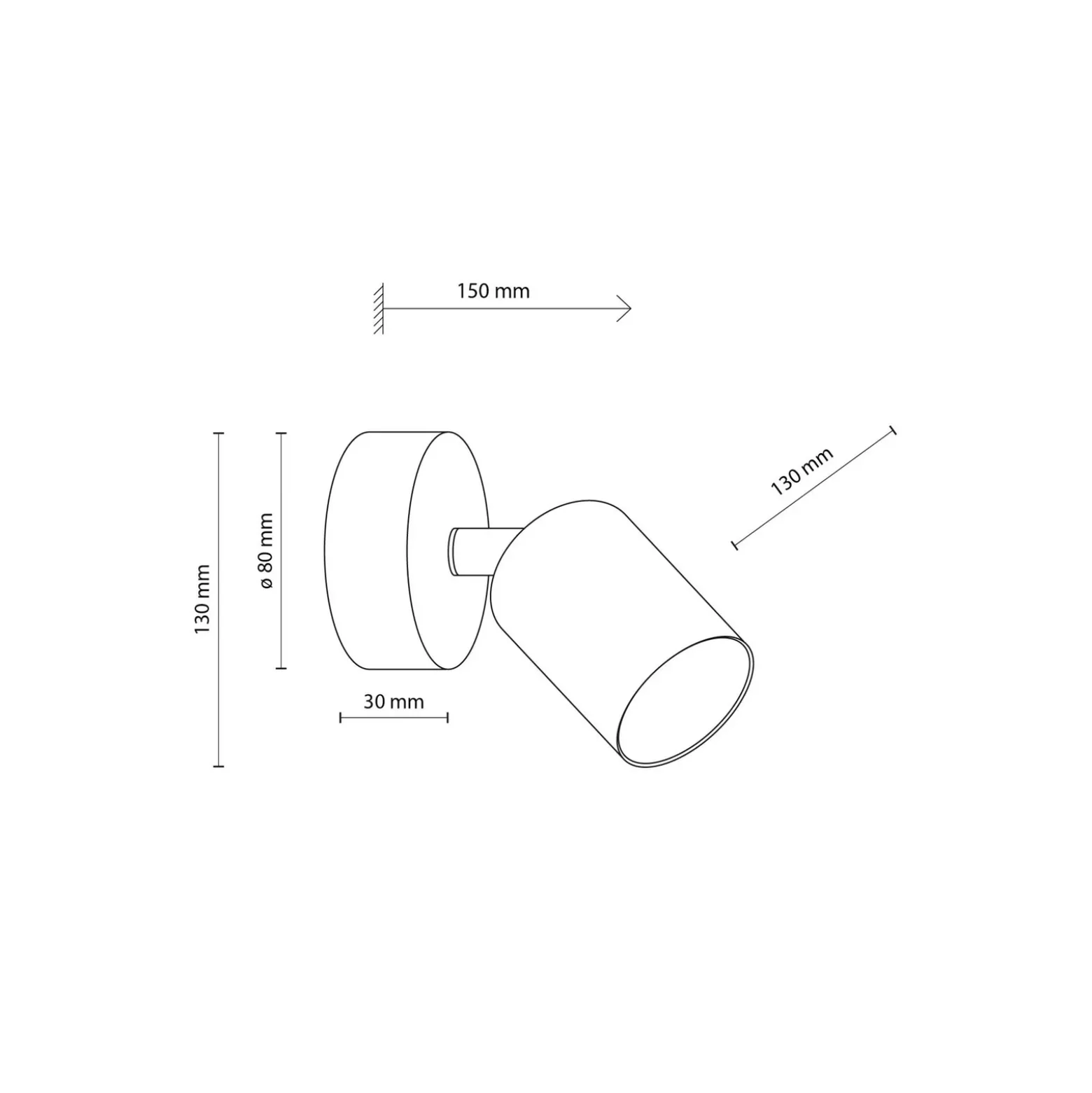 Foco de pared Livia, rosa, 13 cm, metal, regulable, GU10