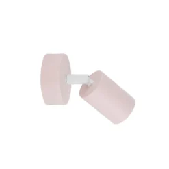 Foco de pared Livia, rosa, 13 cm, metal, regulable, GU10