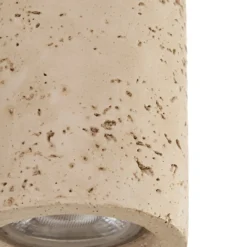 Foco de pared Lucande Carlotta, Ø 10 cm, beige, hormigón, GU10