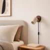 Foco de pared Lucande Carlotta, Ø 10 cm, beige, hormigón, GU10