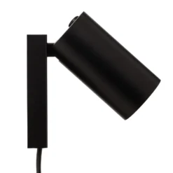 Foco de pared Mono I con enchufe negro
