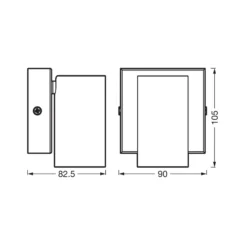 Foco de pared OCTAGON negro de OSRAM, 1 luz GU10-LED 927 atenuable