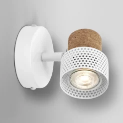 Foco de pared OSRAM CORK, blanco, 10 cm de altura, atenuable, GU10