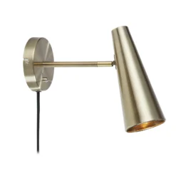 Foco de pared Peak, 1 luz, latón envejecido