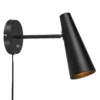 Foco de pared Peak, 1 luz, negro