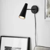 Foco de pared Peak, 1 luz, negro