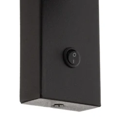 Foco de pared Rai, orientable, negro