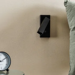 Foco de pared Rai, orientable, negro