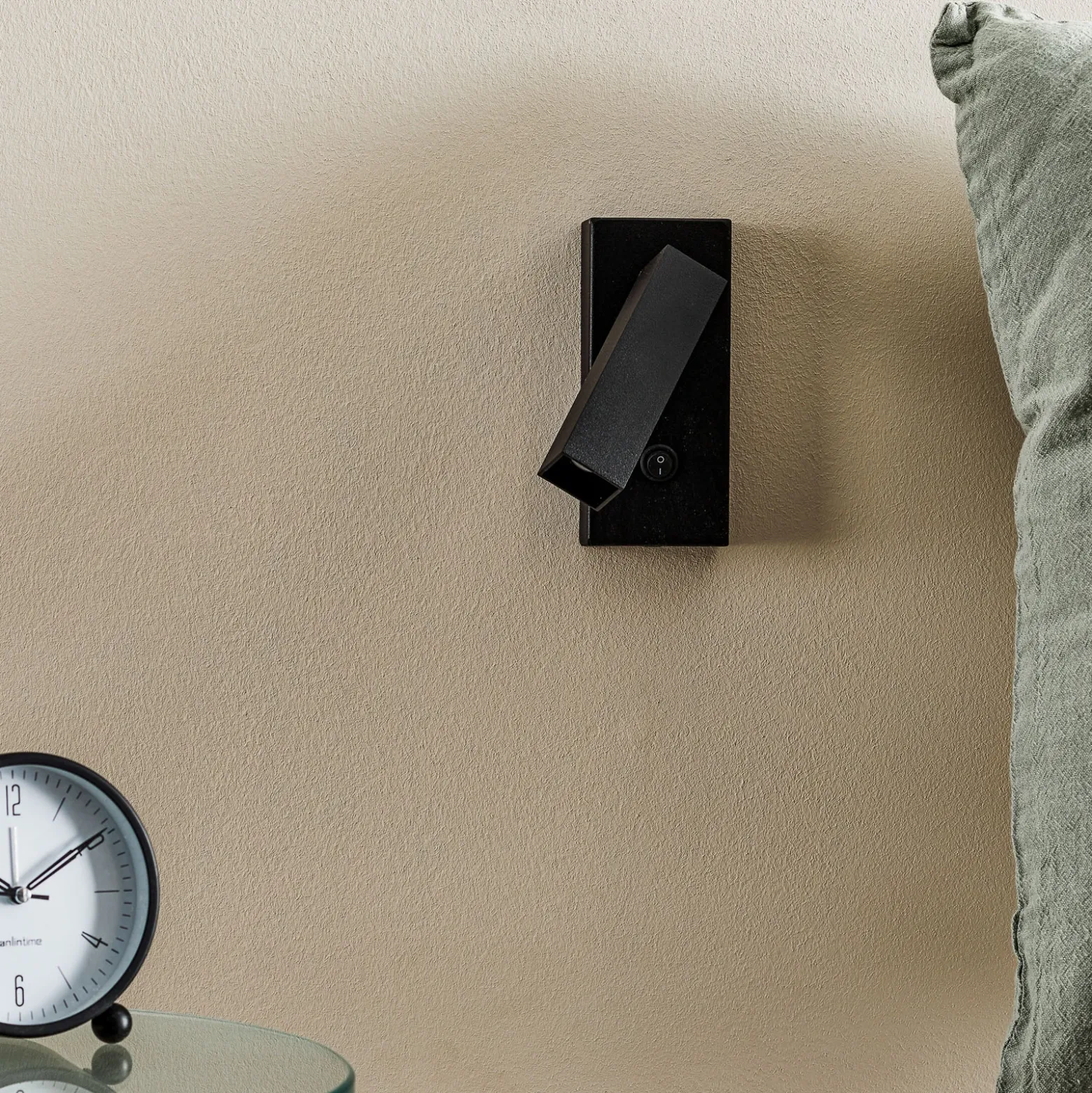 Foco de pared Rai, orientable, negro
