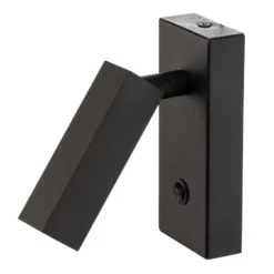 Foco de pared Rai, orientable, negro
