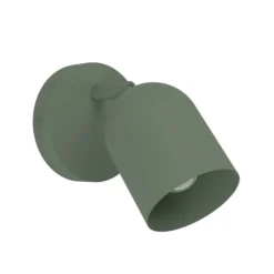 Foco de pared Tilston, verde oscuro, Ø 9 cm, acero, E14