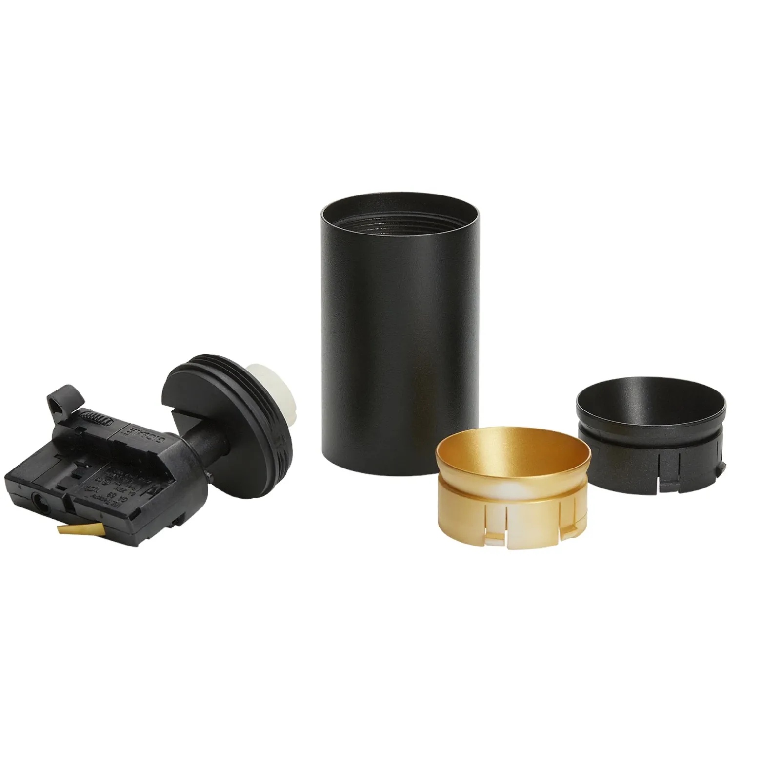Foco de riel Arcchio Brinja, negro, Ø 6 cm, trifásico