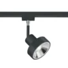 Foco de riel DUOline 780701, Ø 11cm, negro, 2 fases, GU10