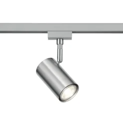 Foco de riel DUOline 782401, Ø 6 cm, níquel, 2 fases, GU10