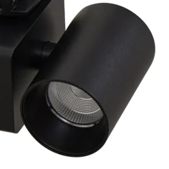 Foco de riel LED Lindby Linaro/Brinja, negro, 1 fase