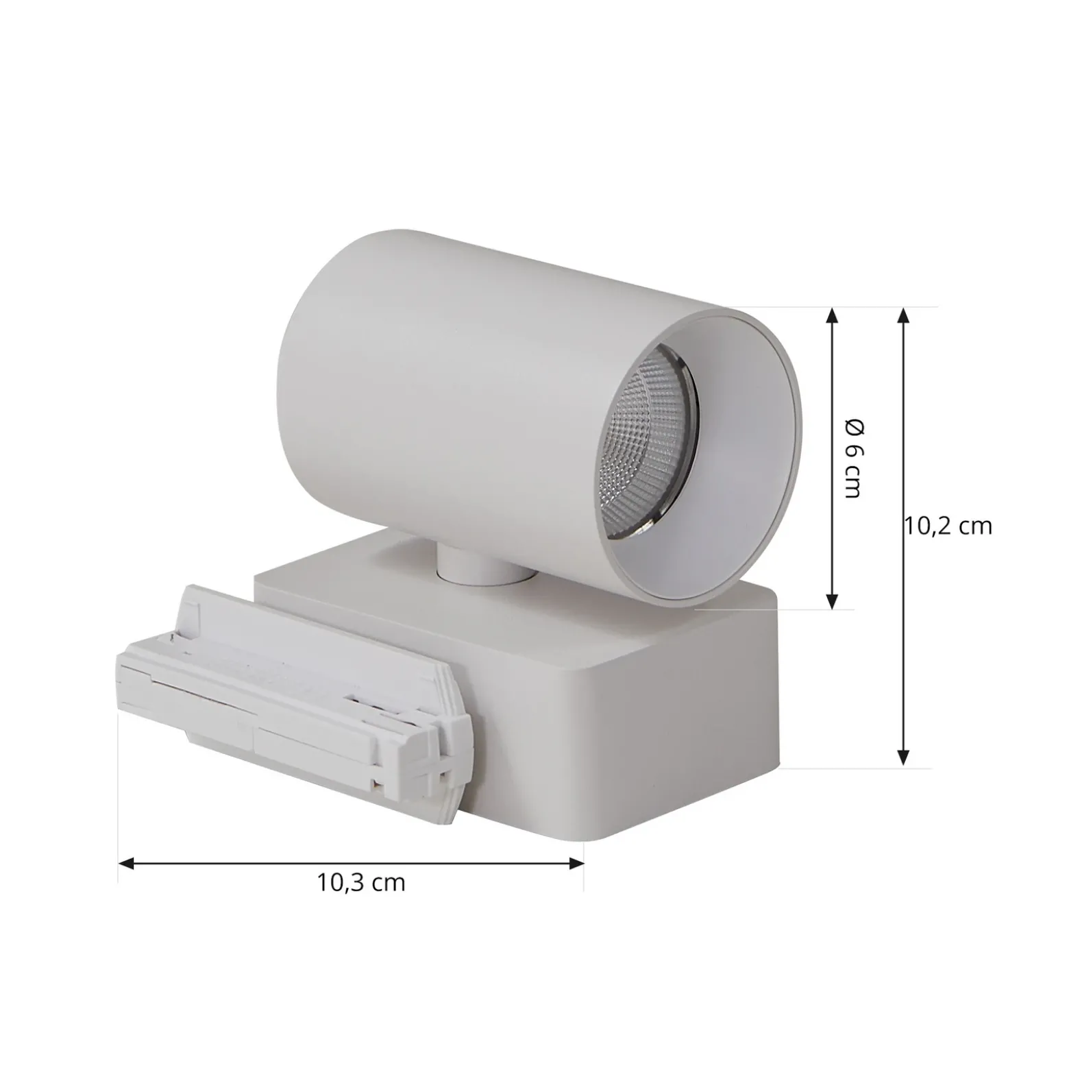 Foco de riel LED Lindby Linaro/Brinja, blanco, 1 fase