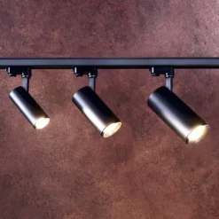 Foco de riel LED Lucea trifásico 20 W negro