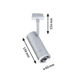 Foco de riel LED Paulmann URail Smart, modelo Tarie, cromado, CCT, RGB