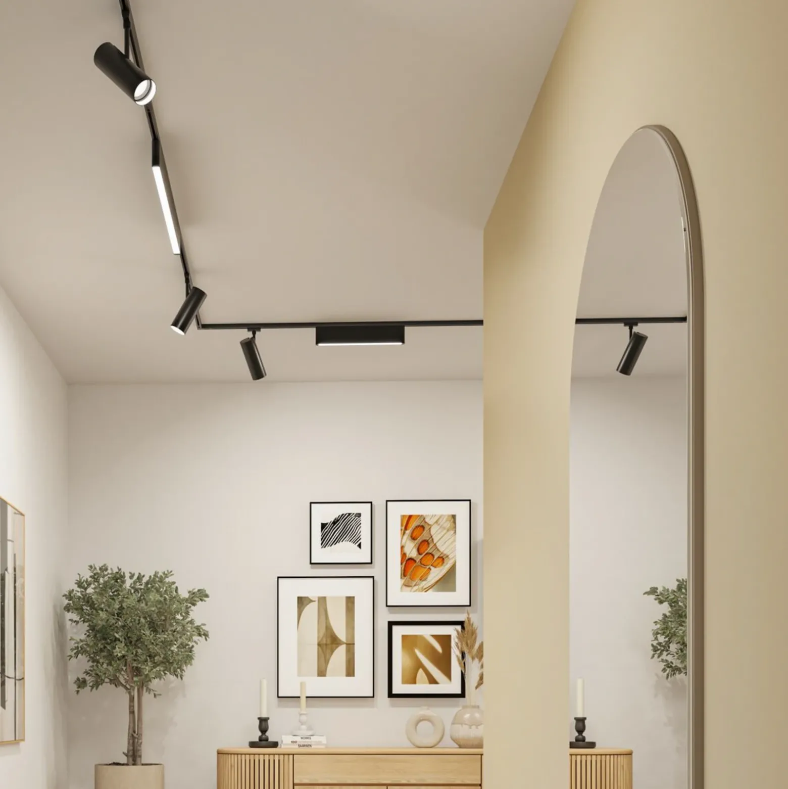 Foco de riel LED Paulmann URail Theron, negro, 3000 K, Ø 6 cm