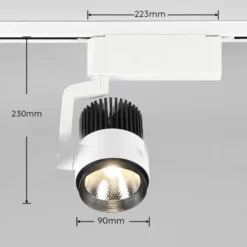 Foco de riel LED Radiador para DUOline, blanco mate, CCT