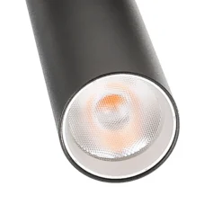 Foco de riel LED Slim monofásico, negro, aluminio, 5 W, 2700 K
