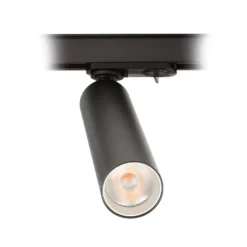Foco de riel LED Slim monofásico, negro, aluminio, 5 W, 2700 K