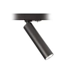 Foco de riel LED Slim monofásico, negro, aluminio, 5 W, 2700 K