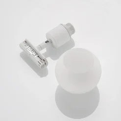 Foco de riel Lindby Linaro, E14, blanco, Ø 10 cm, monofásico