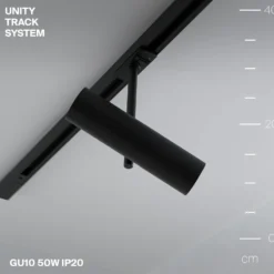 Foco de riel Maytoni Elti, negro, sistema Unity