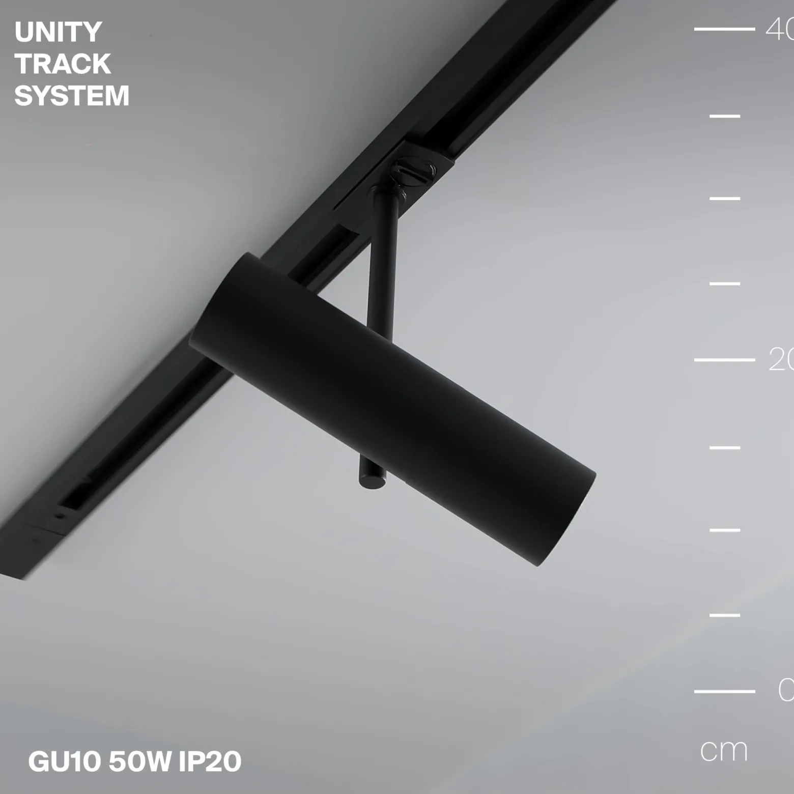 Foco de riel Maytoni Elti, negro, sistema Unity