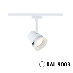 Foco de riel Paulmann URail Cone, blanco señal, metal, GU10