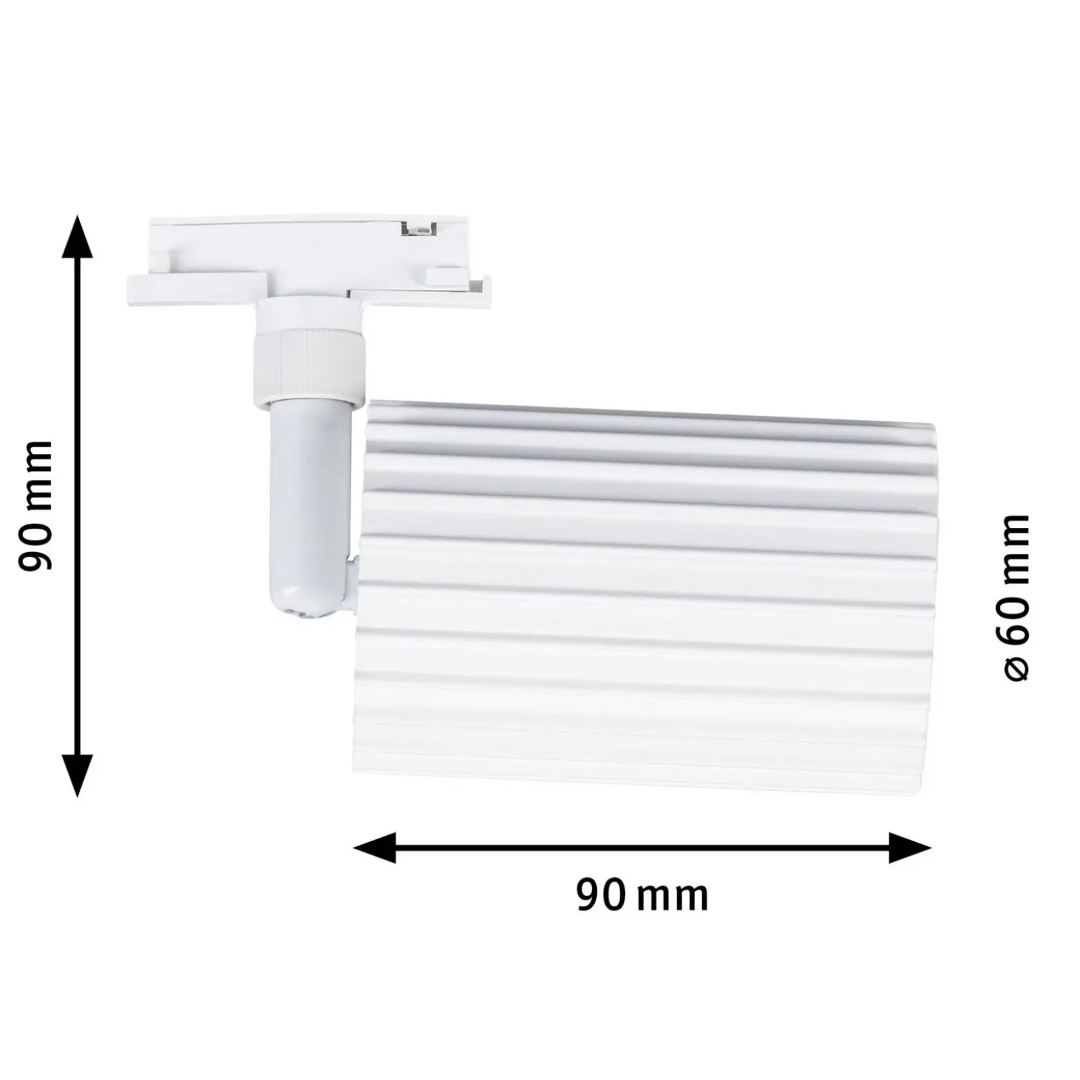 Foco de riel Paulmann URail Lirena, blanco, Ø 6 cm, GU10