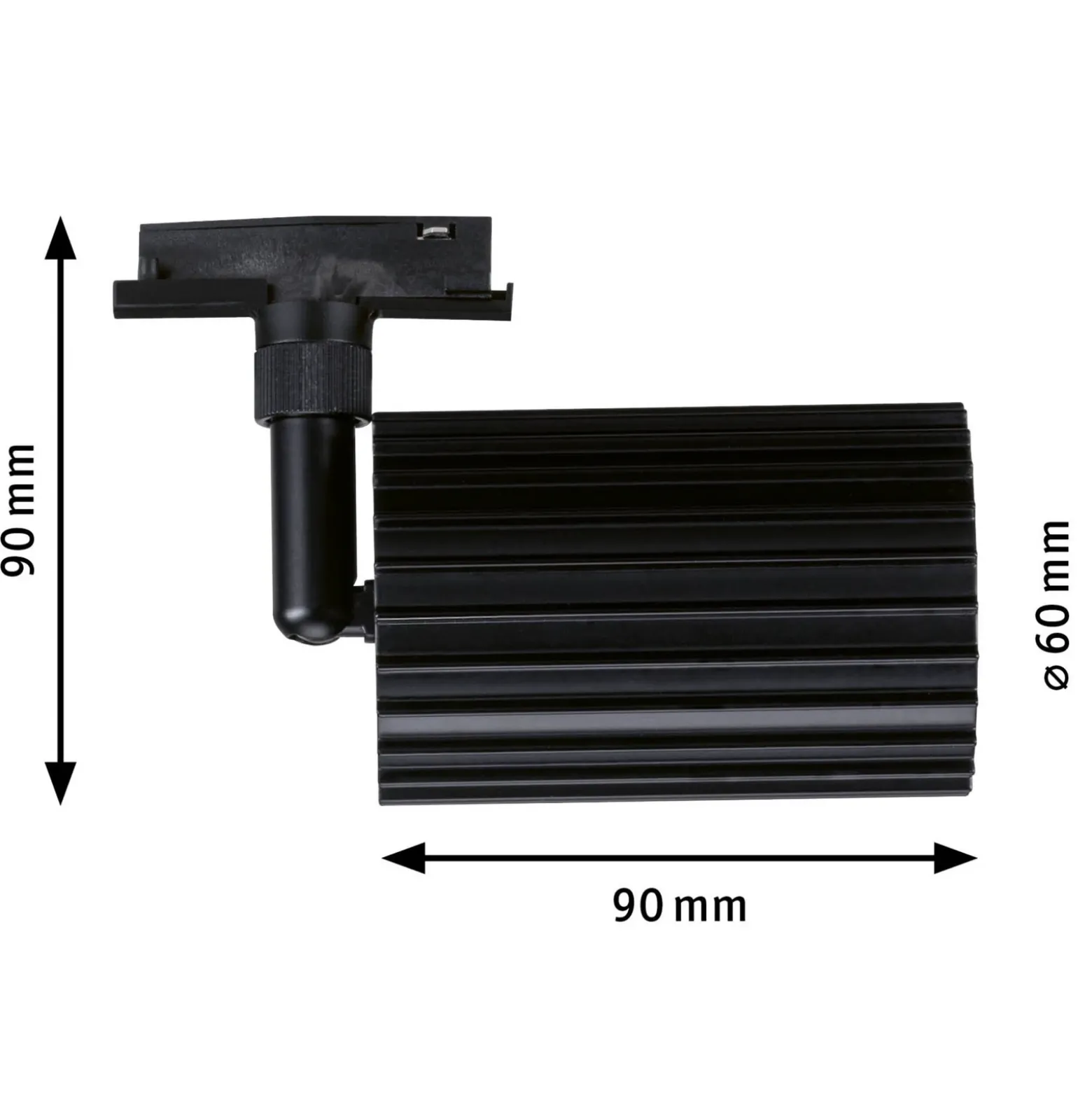 Foco de riel Paulmann URail Lirena, negro, Ø 6 cm, GU10