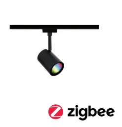 Foco de riel Paulmann URail Luxe, negro, ZigBee, GU10