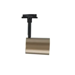Foco de riel Paulmann URail Luxe, dorado/negro, Ø 7 cm, GU10