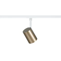 Foco de riel Paulmann URail Luxe, dorado/blanco, Ø 7 cm, GU10