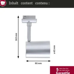 Foco de riel Paulmann URail Luxe, cromado, ZigBee, GU10