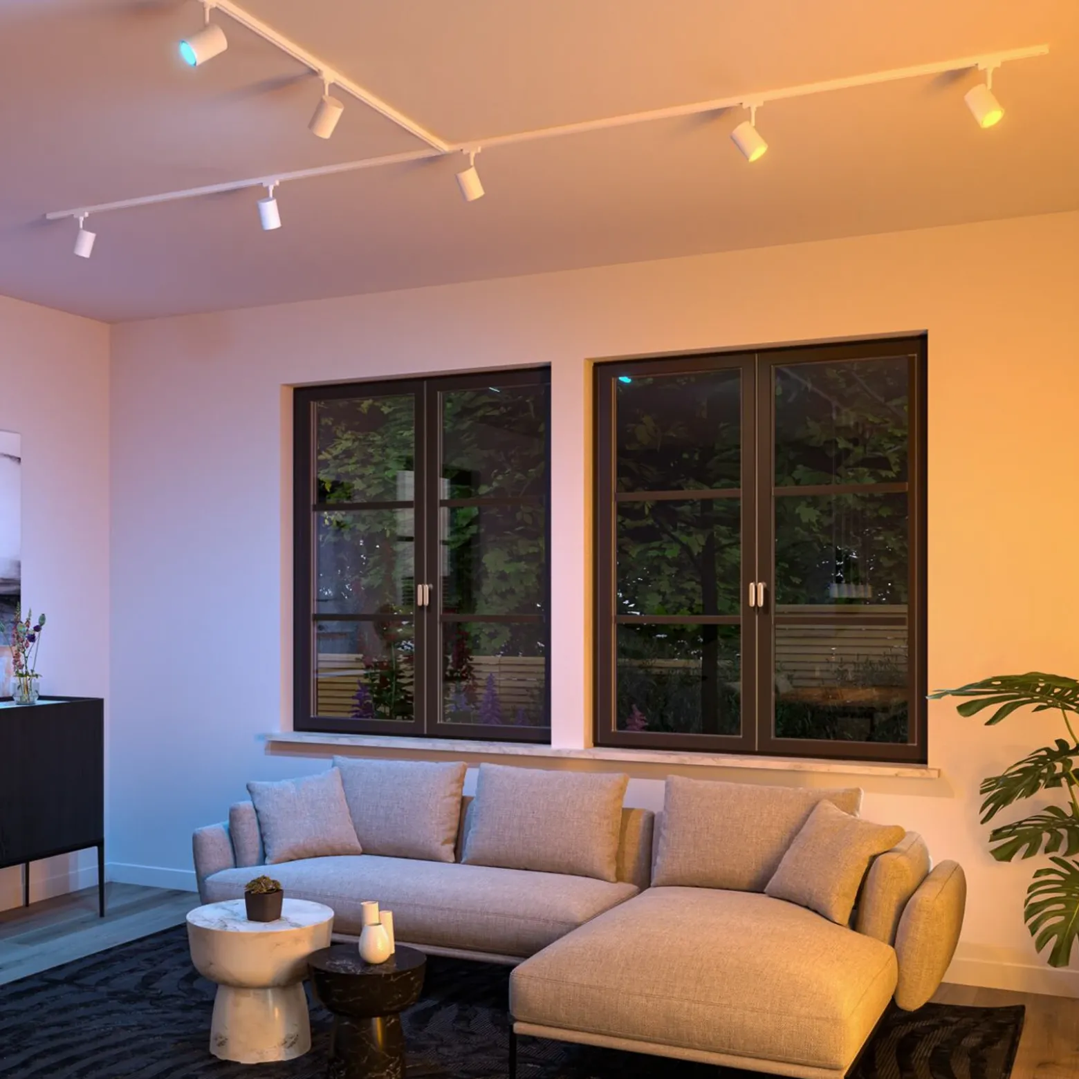 Foco de riel Paulmann URail Luxe, blanco, ZigBee, GU10